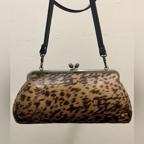 Handmade Real Hair On Calf-hide "Tulip" Kisslock Shoulder Bag & 2 Strap Styles - Picture 7 of 13